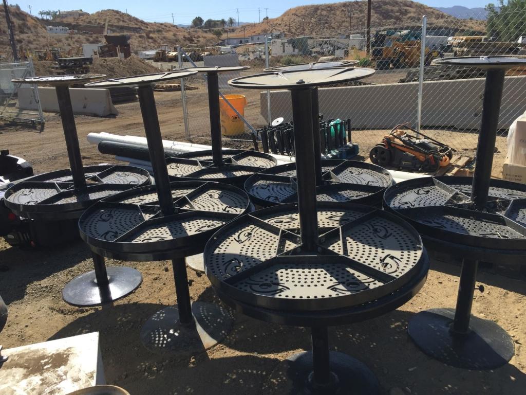 Pallet of (12) Metal 36" Round Patio Tables.