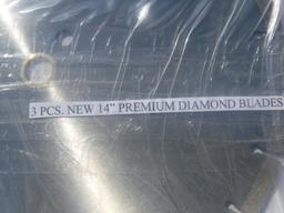 (3) Unused 14" Premium Diamond Blades.