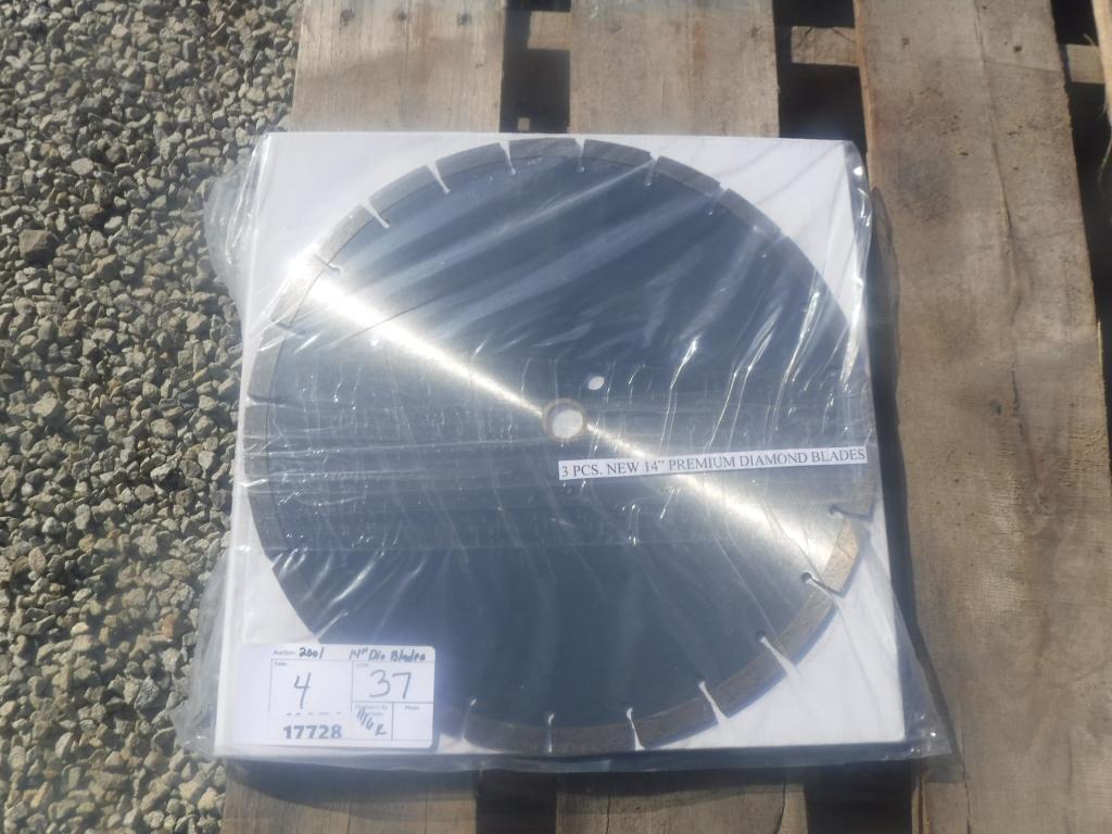 (3) Unused 14" Premium Diamond Blades.