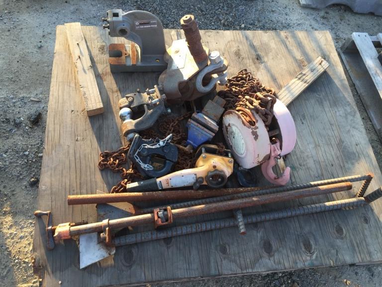 Pallet of Misc Items, Including Winch,