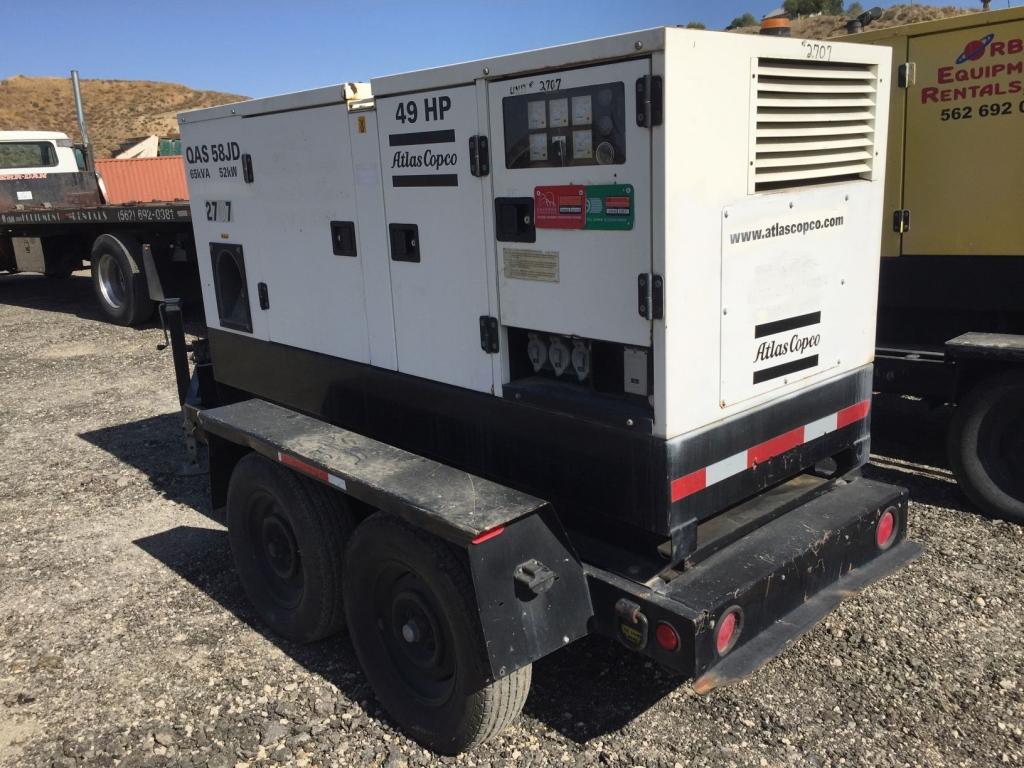 2002 Atlas Copco QAS108 100KW / 125 KVA Generator,