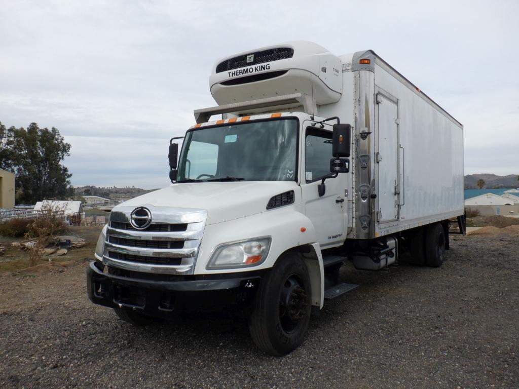 2013 Hino 338 Refrigerated Van Truck,