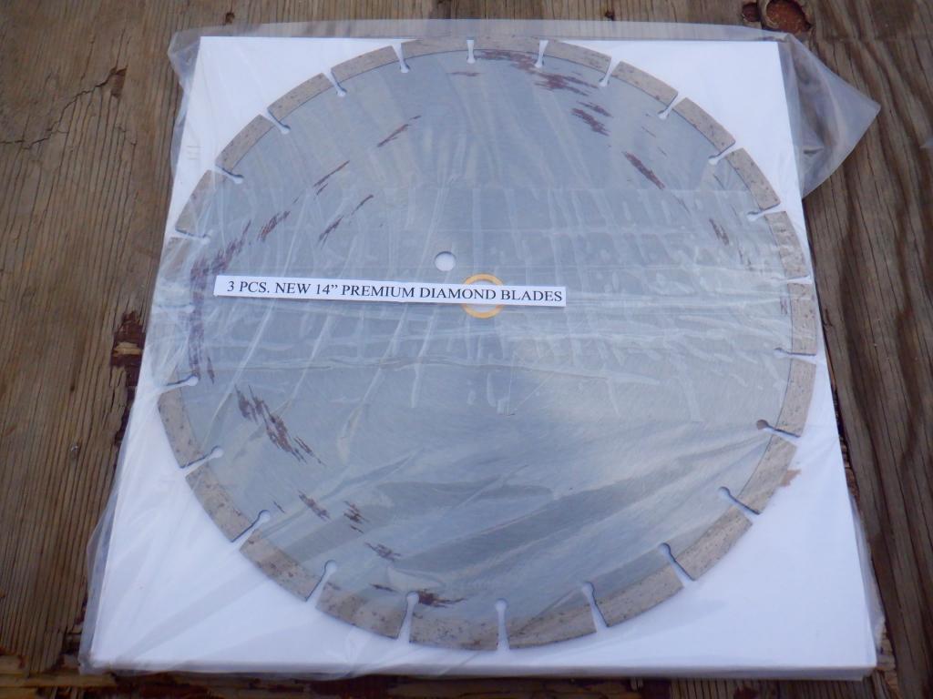 (3) New 14" Premium Diamond Blades.