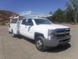 2015 Chevrolet 3500 HD Silverado Crew Cab Flatbed