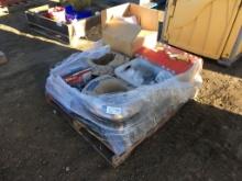 Pallet of Misc Items, Including Rubber Trim,