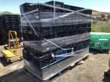 Double Pallet of Misc Plastic Milk Crates.