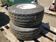 (2) Misc 11L-15SL 10 Ply Tires w/6-Lug Rims.