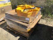 Pallet of (9) Janitorial Mop Buckets.