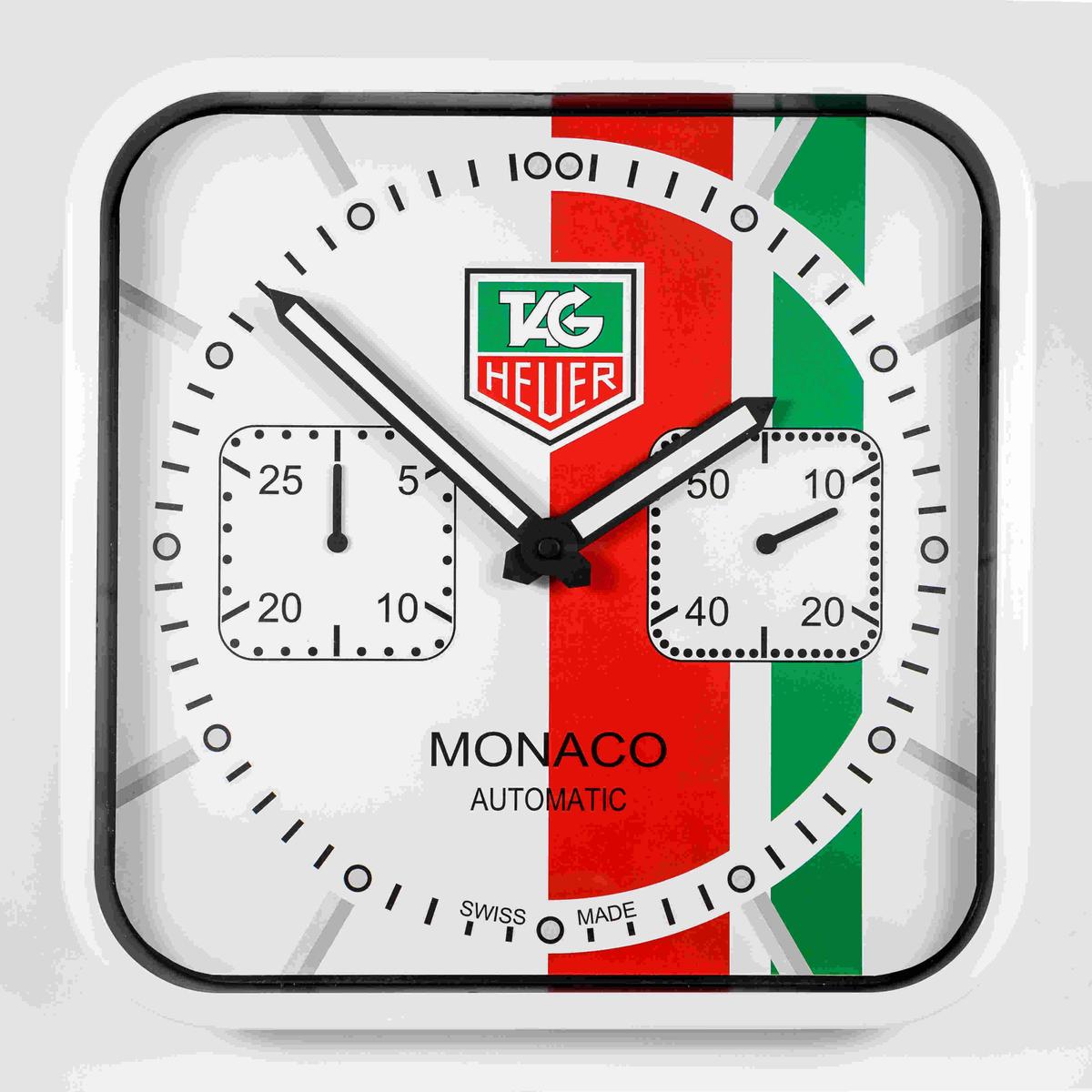 TAG HEUER Monaco "White Edition", wall clock