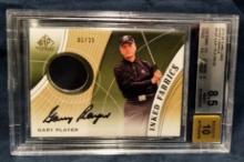 2012 SP Game Used Gary Player Inked Fabrics Patch Auto /35 BGS 8.5