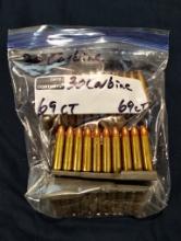 Ammo Lot 69 Count .30 Carbine (For M1 Rifle)