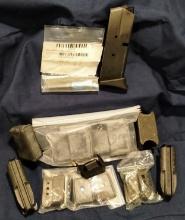 Mixed Lot SCCY 9mm Magazine, Stoeger Bolt Handle, Misc. Bases