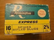 Remington Kleanbore Express Plastic SP16RS Rifled Slugs 16 Gauge 2 3/4 Inches