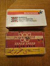 Lot of (2) Winchester Ammo Rifle 30-40 Krag 308 150 Grain Silvertip