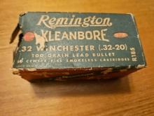 Remington Kleanbore .32 Winchester (.32-20) 100 Grain Lead Bullets