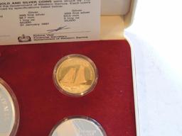 1987 Americas Cup Gold and Silver Coin Set