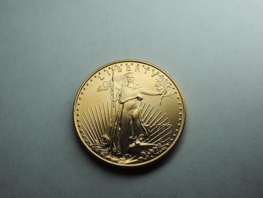 1999 US $25 Half Ounce Gold Bullion