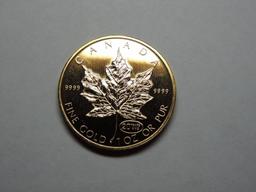 1999 $50 One Ounce Gold Canadian Maple Leaf