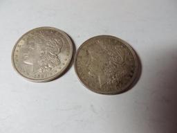 Two 1921 Morgan Dollars