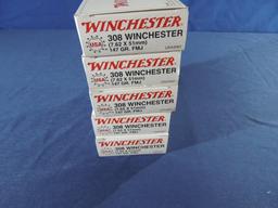 Five Full Boxes of Winchester 308 Caliber Ammo