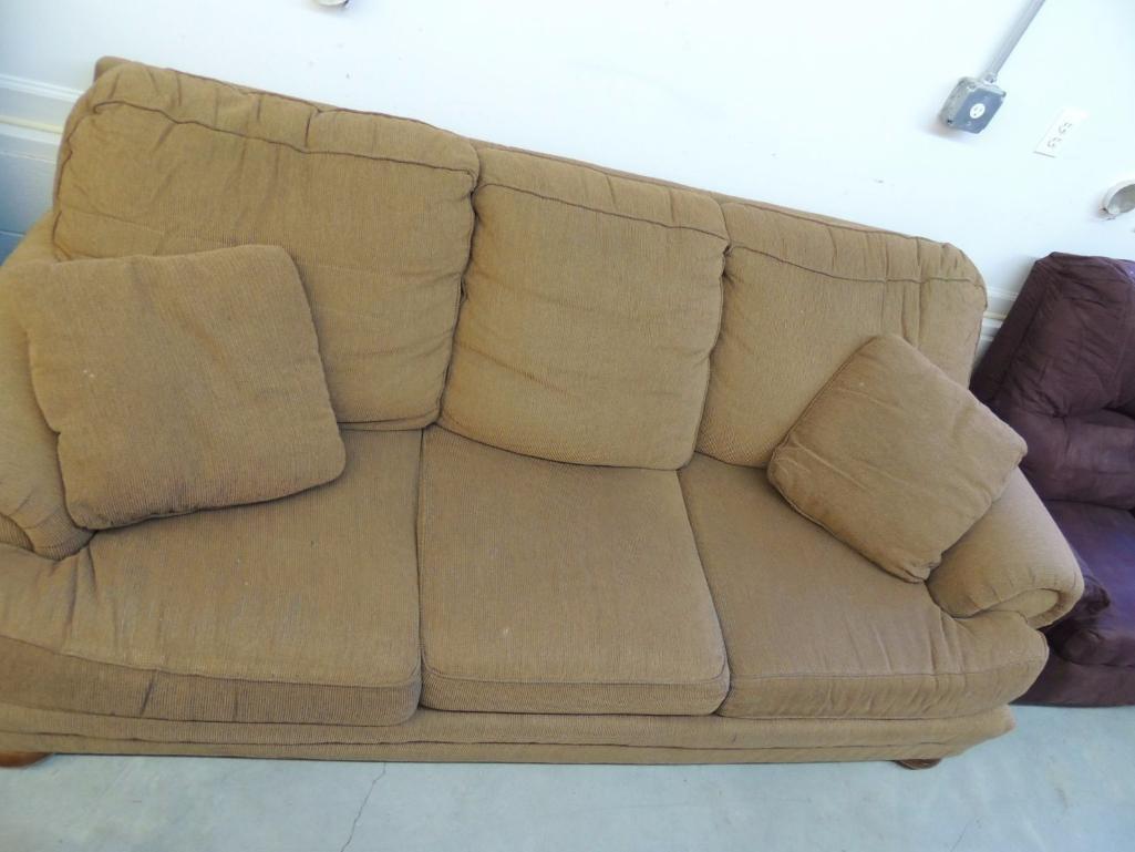 Brown Upholstered Sofa