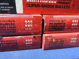 Five Boxes of Hornady 222 Remington Ammunition