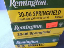 Three Full Boxes of Remington 30-06 Ammo