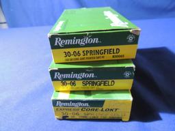 Three Full Boxes of Remington 30-06 Ammo