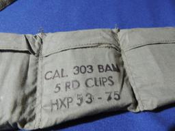 Full Bandolier of 303 Caliber Military Ammo