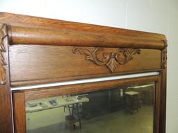 Antique Oak Dresser and Mirror