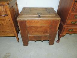 Antique Oak Ice Chest