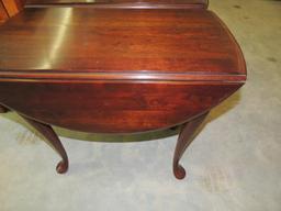 Pair of Cherry Finish Double Drop Leaf End Tables