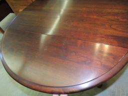 Pair of Cherry Finish Double Drop Leaf End Tables