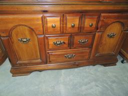 Two Piece Pine China Cabinet