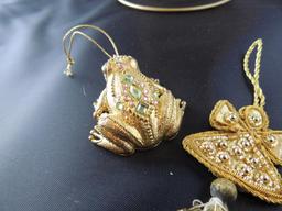 Two Hand Jeweled Decorative Ornaments