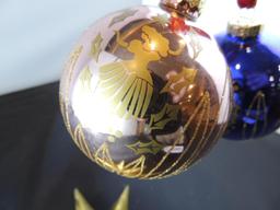 Two Waterford Hand Blown Christmas Balls