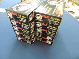 Ten Boxes of Wolf 223 Rem Ammunition