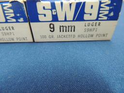 Two Full Boxes of S&W 9mm