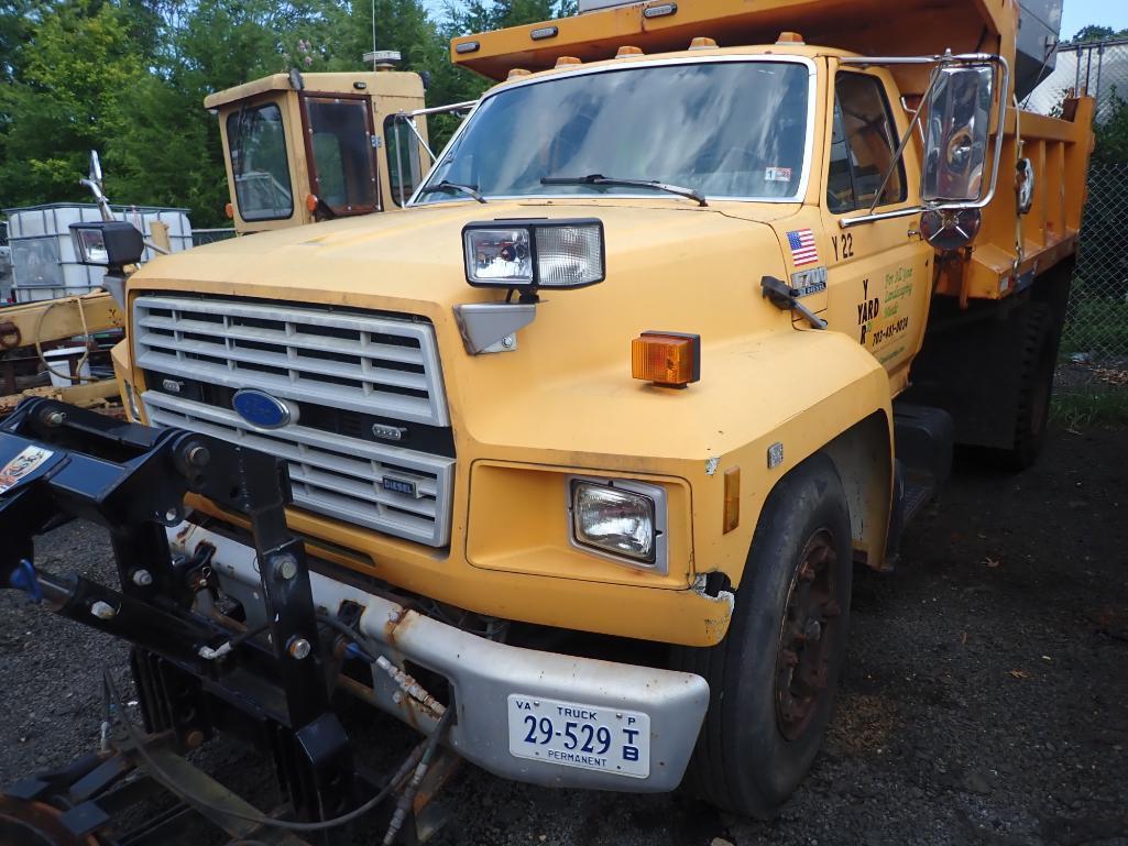 1993 Ford F700 Diesel Snow Removal Dump Truck