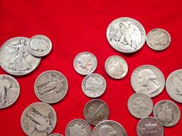 Mixed 90% Silver US Coin Lot