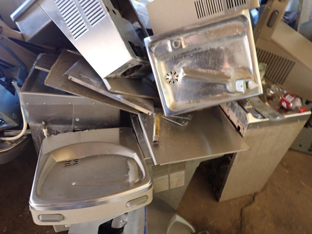 Large Lot of Stainless-Steel Water Fountains