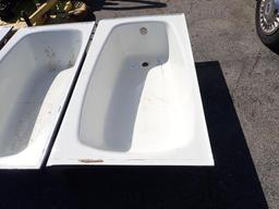 Seven Cast Iron Enamel Bathtubs