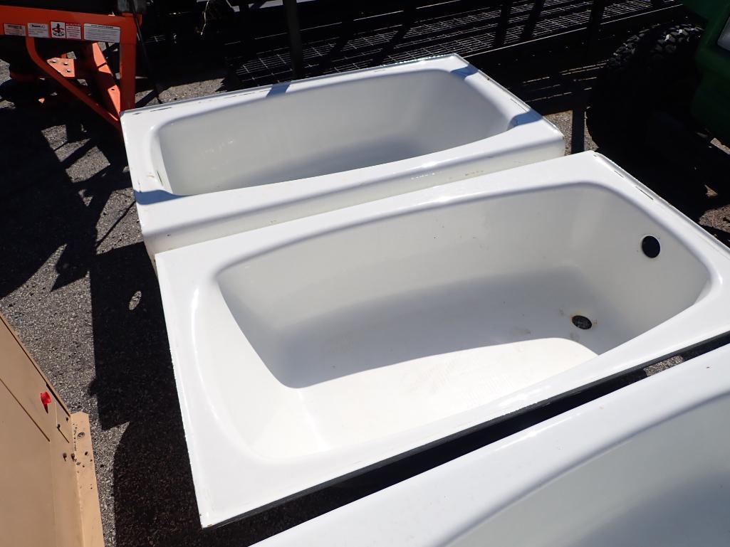 Seven Cast Iron Enamel Bathtubs