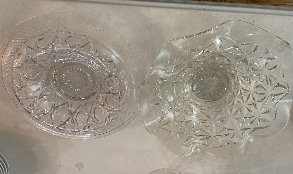 Two Clear Glass Bowls