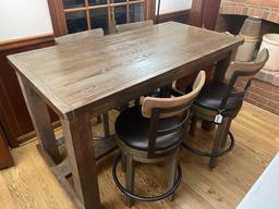 Farm Table and Four Chairs