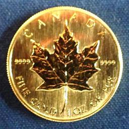 Canadian One Ounce Gold Maple Leaf