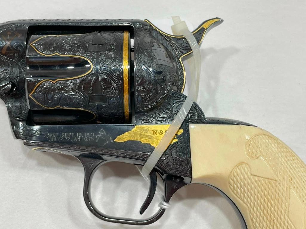 Extortionary Master Engraved Colt SAA Screwless Frame 45 Colt