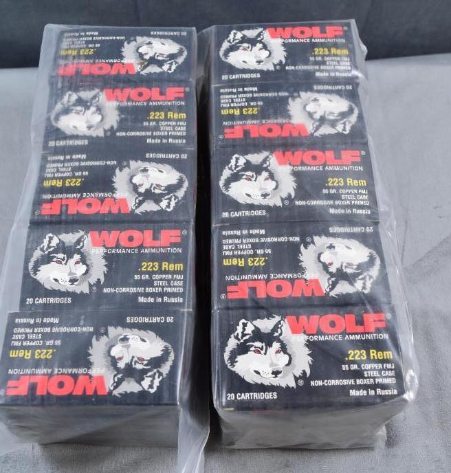 2 Brick Lot Wolf .223 Rem (50 Boxes)