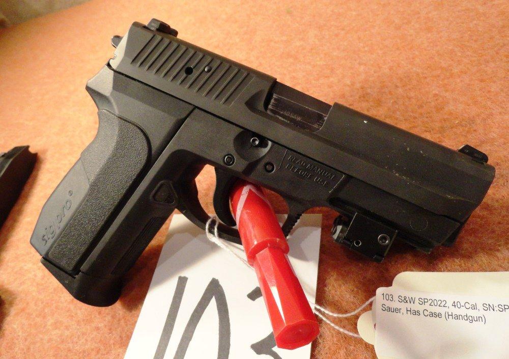 Sig Sauer SP2022, 40-Cal, SN:SP0097603 Sig Sauer, Has Case (Handgun)