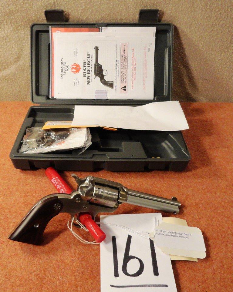 Ruger New Bearcat .22 Revolver, SN:93-50610, Stainless, NIB w/Papers (Handgun)